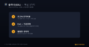 솔라나 핵심 3가지