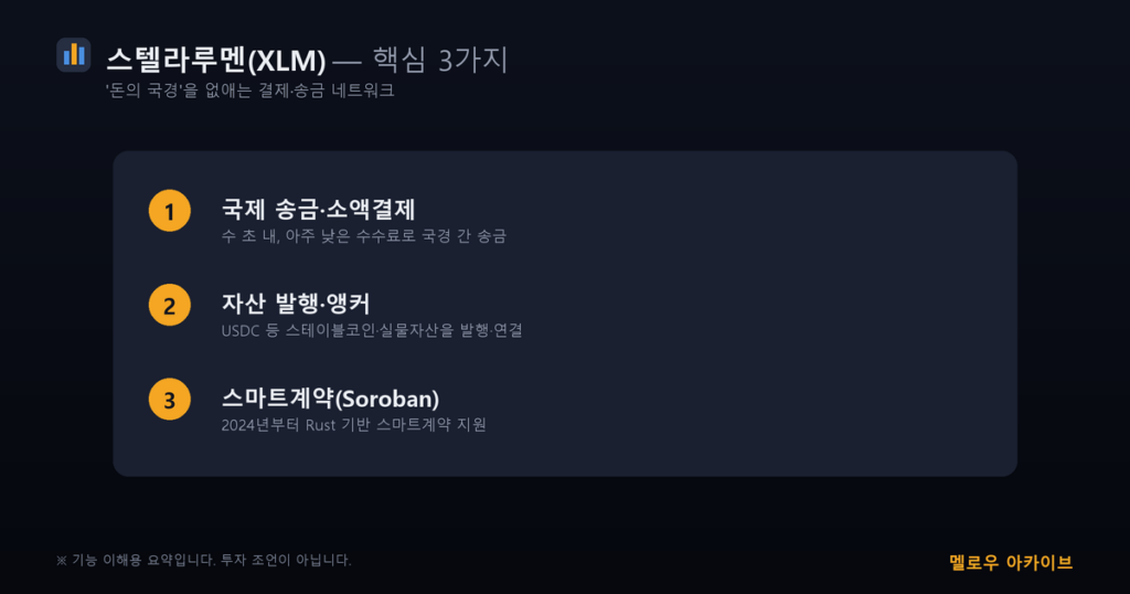 스텔라루멘 핵심 3가지