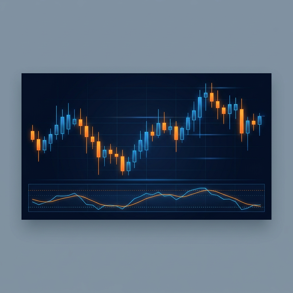 비트코인 RSI 지표 차트 개념 이미지