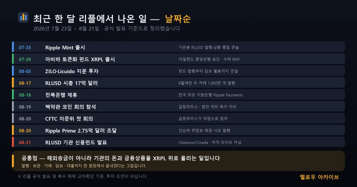 최근 한 달 리플에서 나온 일 — 날짜순 정리