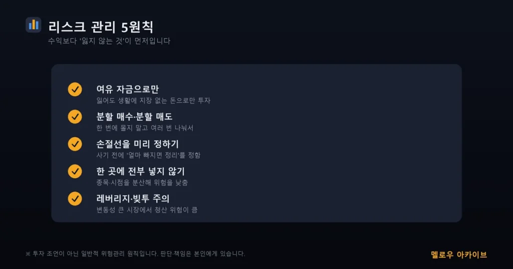 리스크 관리 5원칙