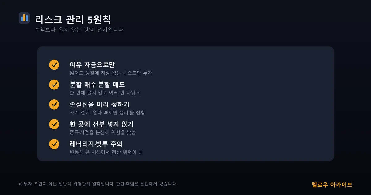 리스크 관리 5원칙