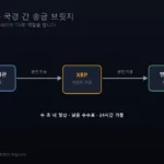 리플 XRP 국경 간 송금 브릿지 개념도