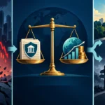 CLARITY Act 상원 절차표결 부결과 비트코인 시장 영향을 상징하는 대표 이미지