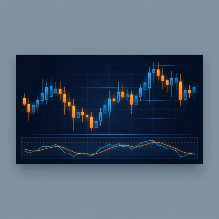 비트코인 RSI 지표 차트 개념 이미지