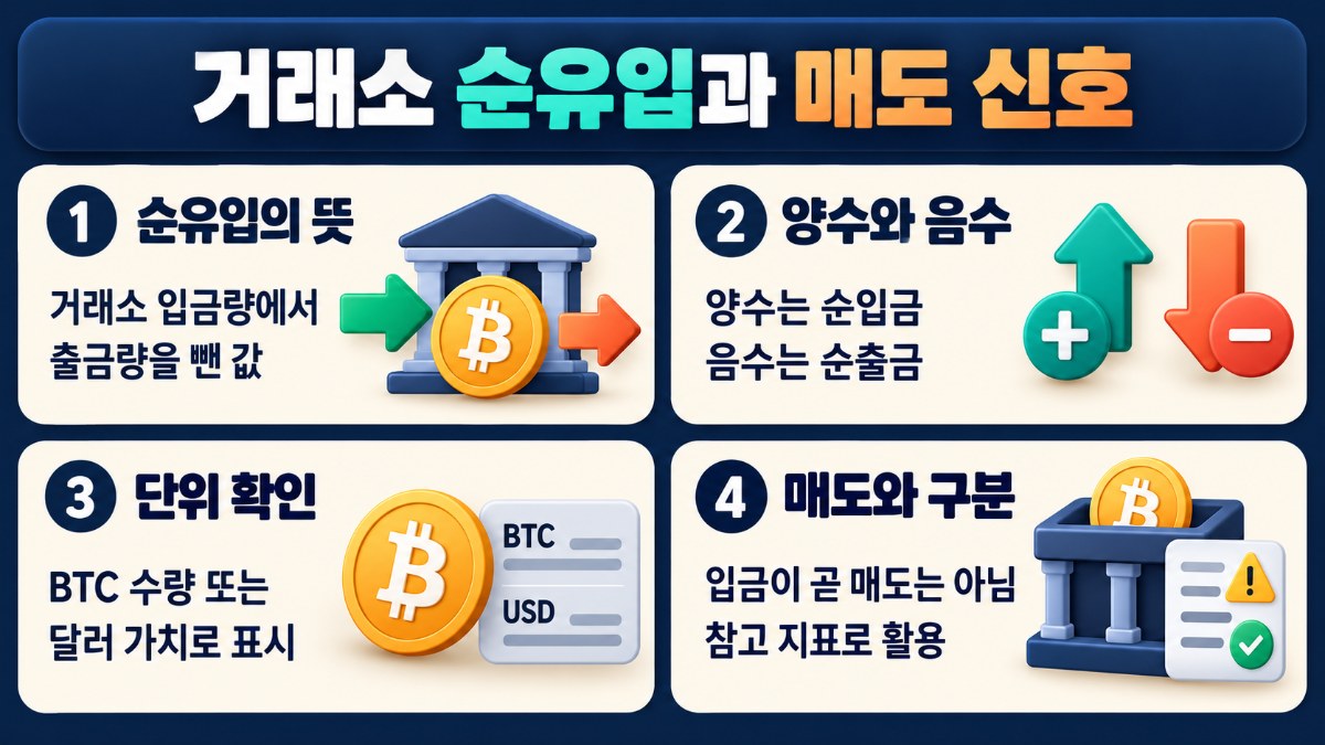 비트코인 거래소 순유입이란? 매도 신호와 구분하기