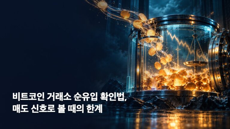 비트코인 거래소 순유입 확인법, 매도 신호로 볼 때의 한계 대표 이미지