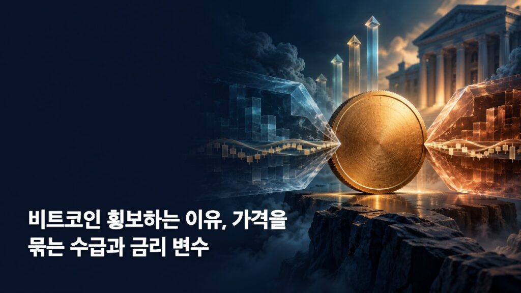 비트코인 횡보하는 이유, 가격을 묶는 수급과 금리 변수 대표 이미지